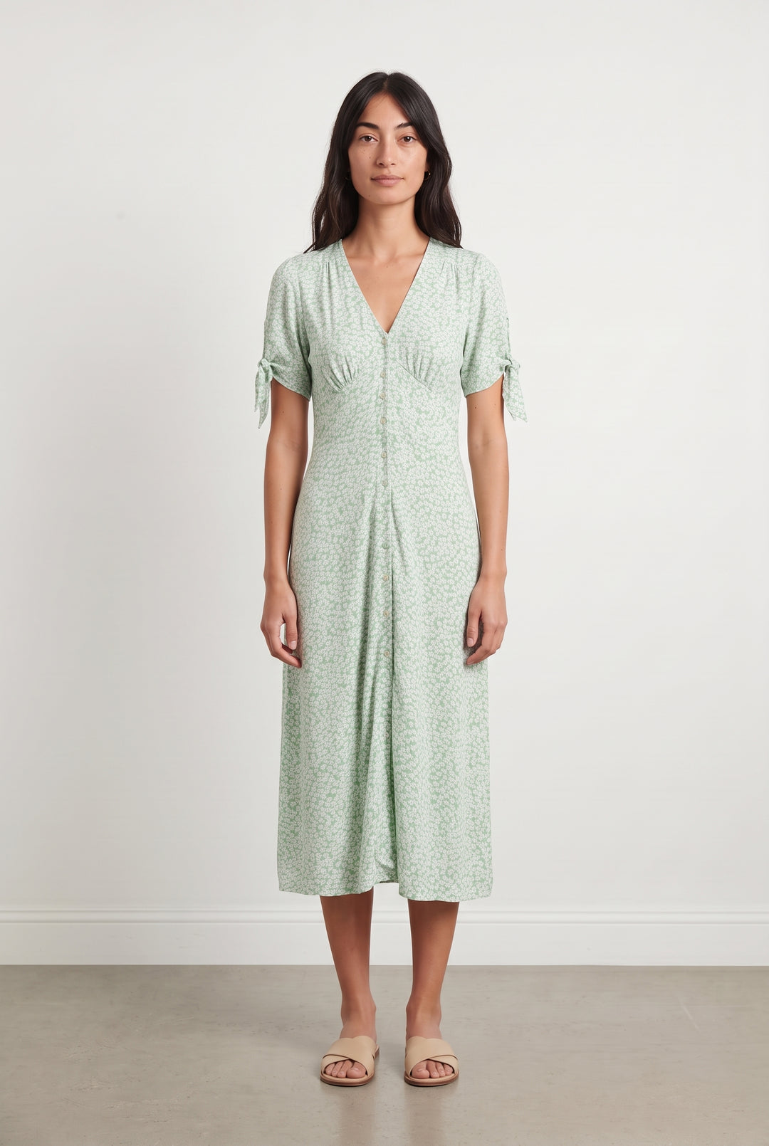 Robe Longue Verte et Blanche - Taille XS/34 de la marque Rouje | PARAD124477 - Vendu par Paradigme - Image 1