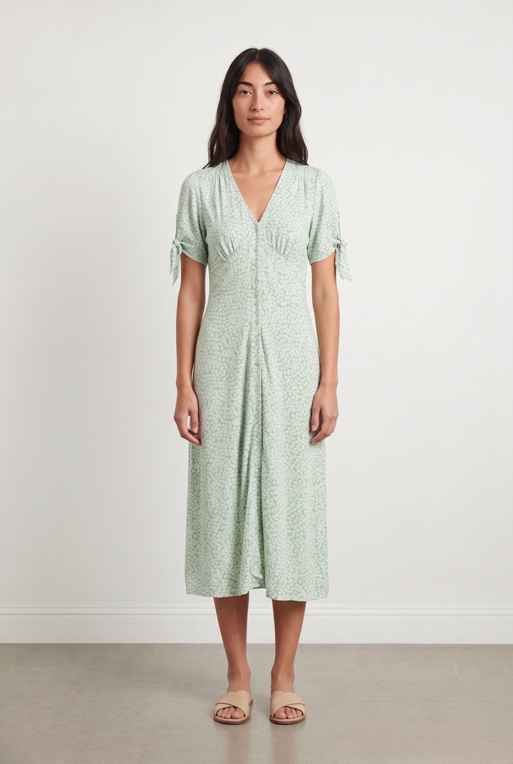 Robe Longue Verte et Blanche - Taille XS/34 de la marque Rouje | PARAD124477 - Vendu par Paradigme - Image 1