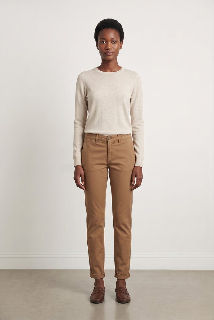 Pantalon Chino Beige - Taille M/38 de la marque La Fée Maraboutée | PARAD124480 - Vendu par Paradigme - Image 1