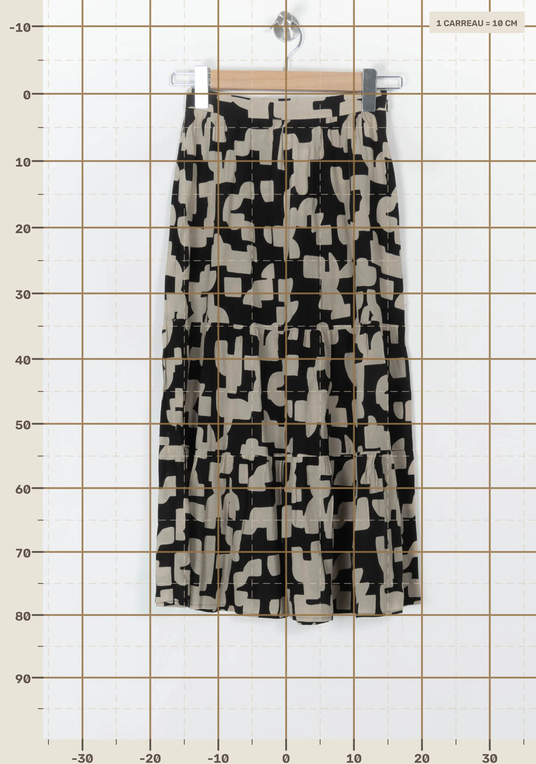 Jupe Midi Noire et Beige - Taille XS/34 de la marque ba&amp;sh | PARAD124490 - Vendu par Paradigme - Image 4