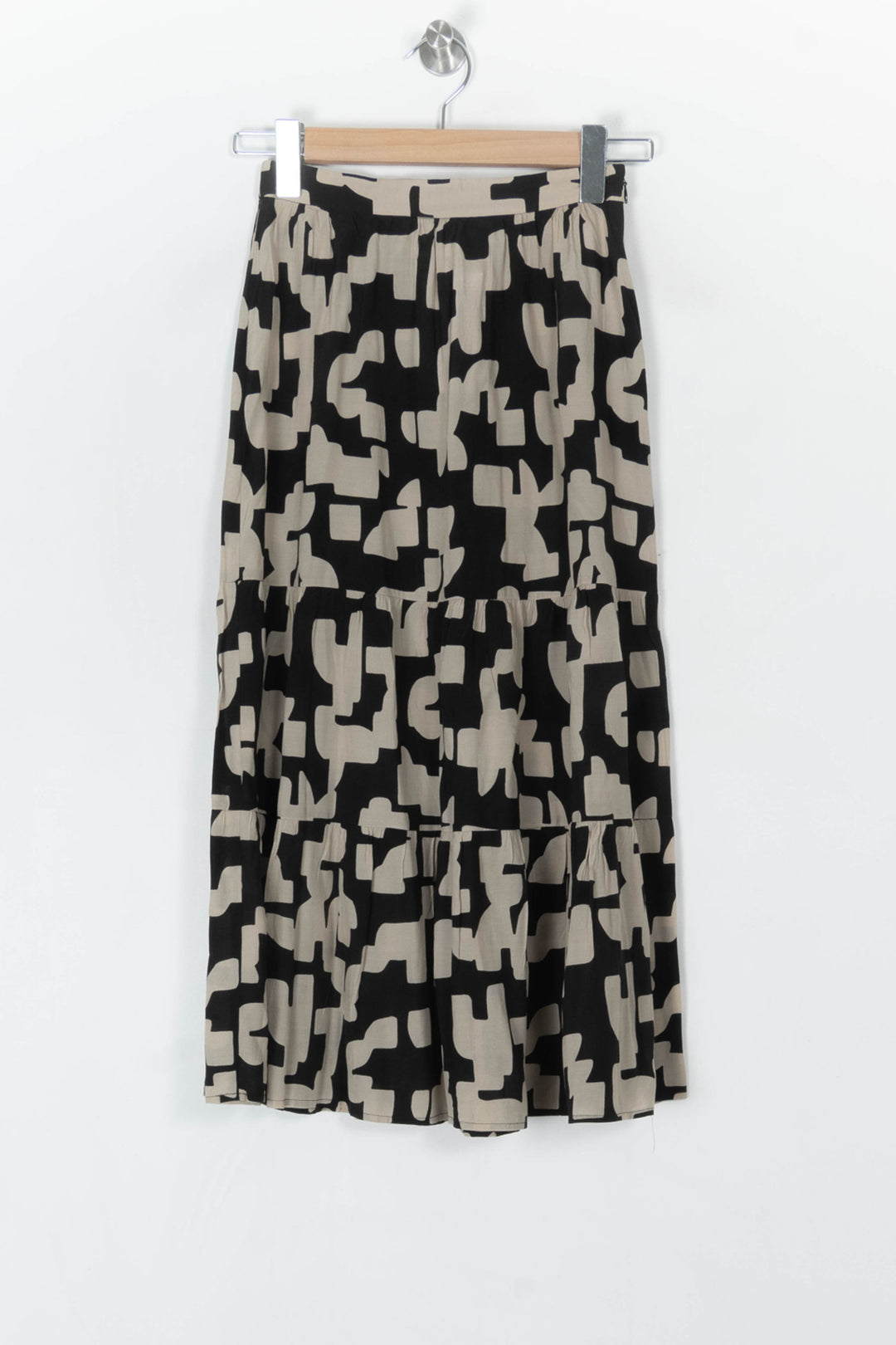 Jupe Midi Noire et Beige - Taille XS/34 de la marque ba&amp;sh | PARAD124490 - Vendu par Paradigme - Image 2