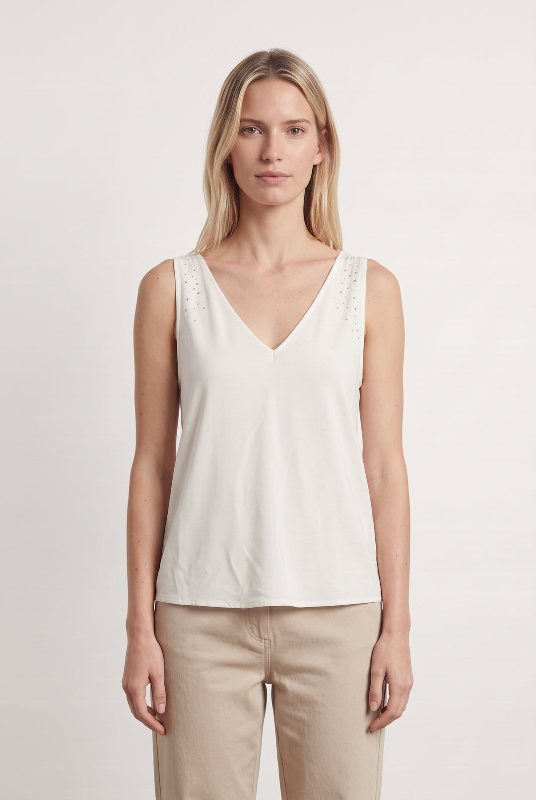 Débardeur Blanc - Taille M/38 de la marque IKKS | PARAD124511 - Vendu par Paradigme - Image 1