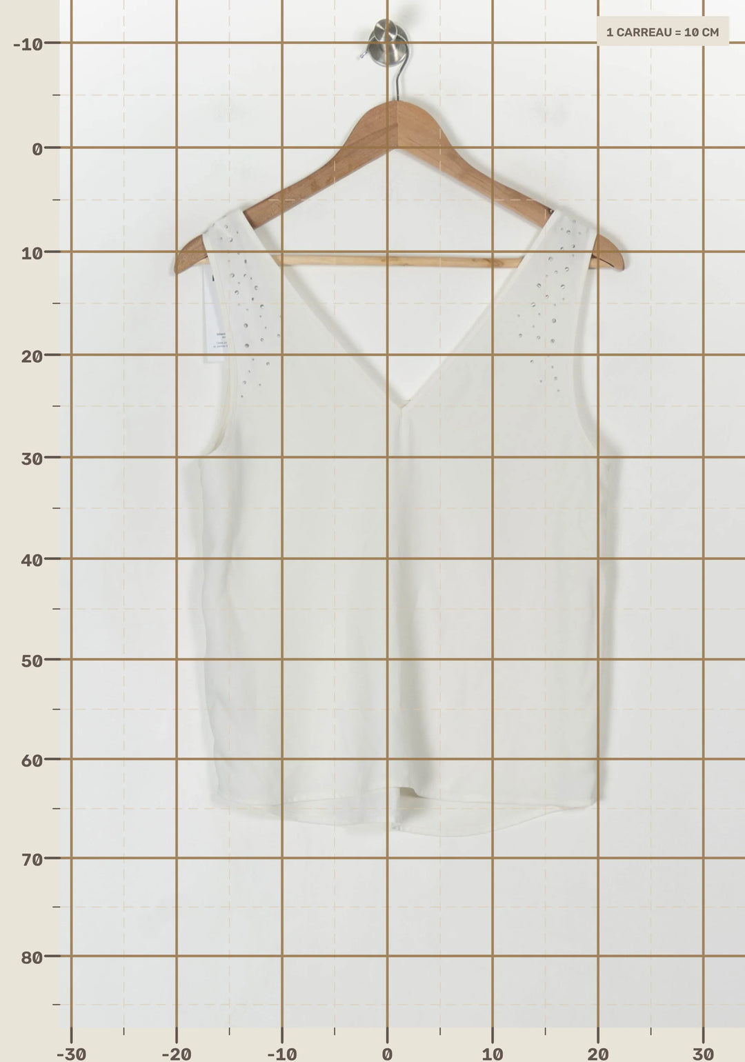 Débardeur Blanc - Taille M/38 de la marque IKKS | PARAD124511 - Vendu par Paradigme - Image 4