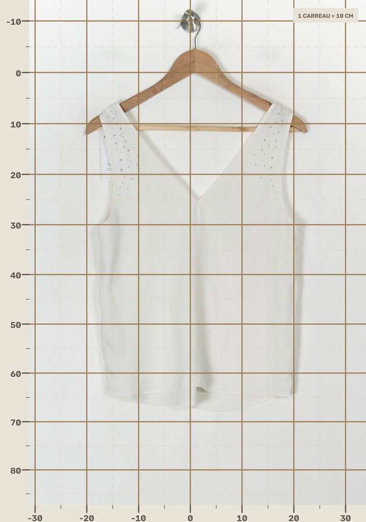 Débardeur Blanc - Taille M/38 de la marque IKKS | PARAD124511 - Vendu par Paradigme - Image 4