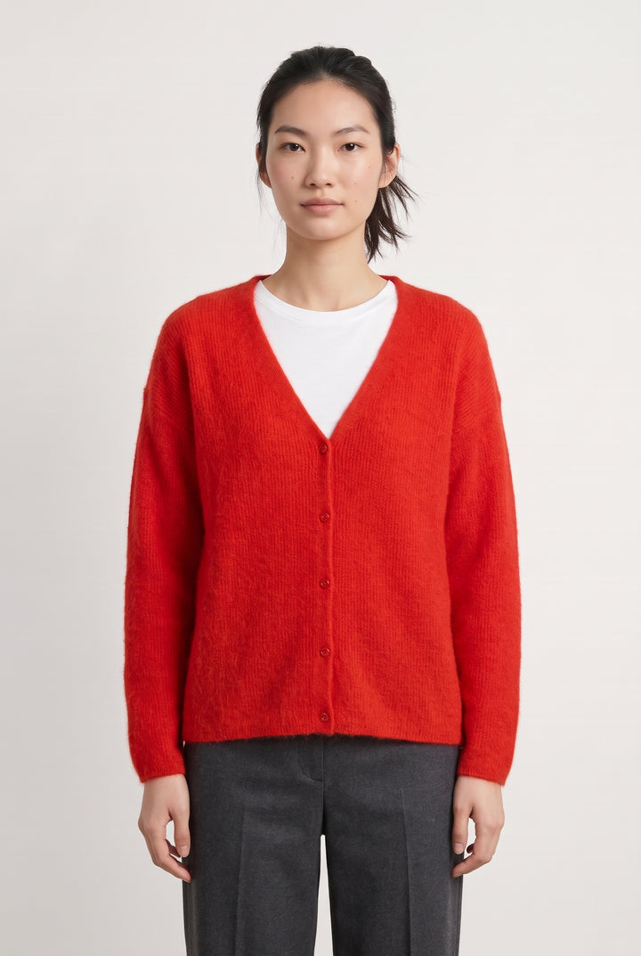 Cardigan Rouge - Taille XS/34 de la marque Sézane | PARAD124514 - Vendu par Paradigme - Image 1