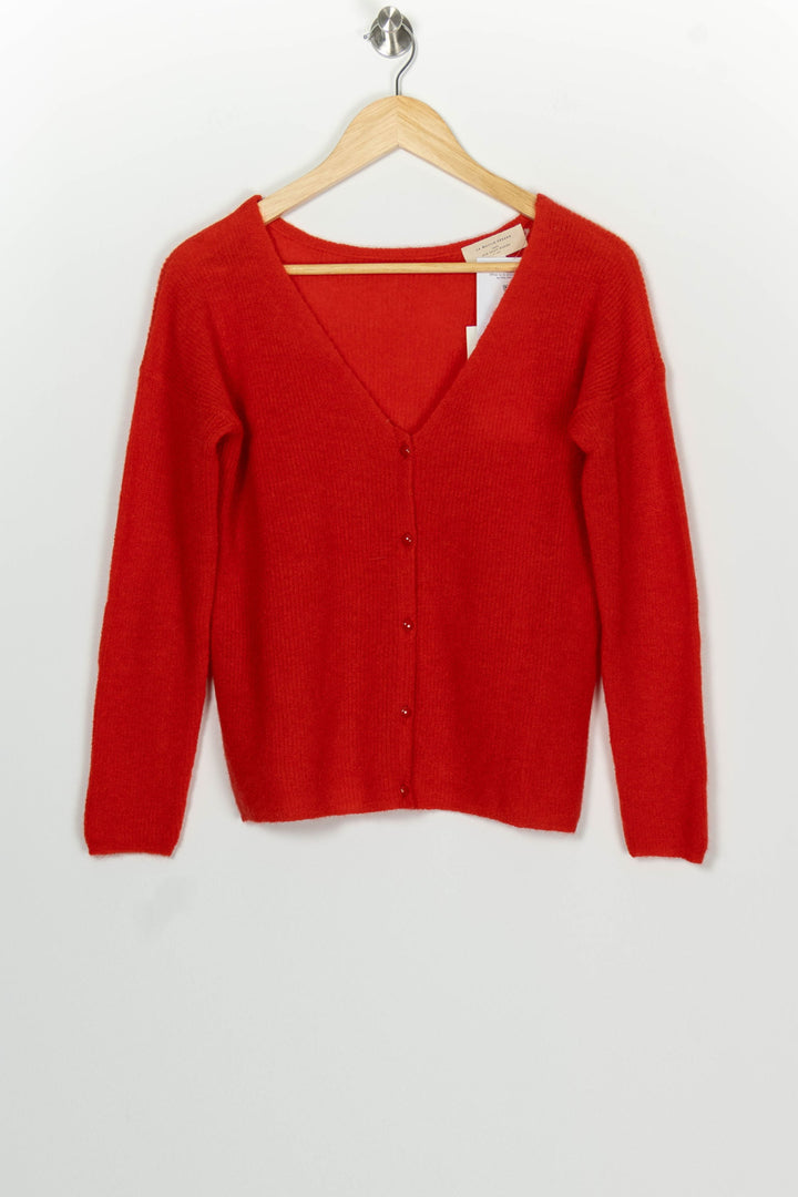 Cardigan Rouge - Taille XS/34 de la marque Sézane | PARAD124514 - Vendu par Paradigme - Image 2