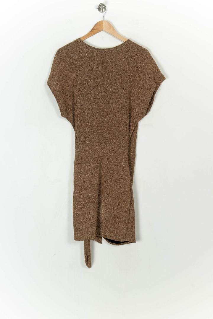Robe Courte Dorée - Taille M/38 de la marque Sézane | PARAD124520 - Vendu par Paradigme - Image 5