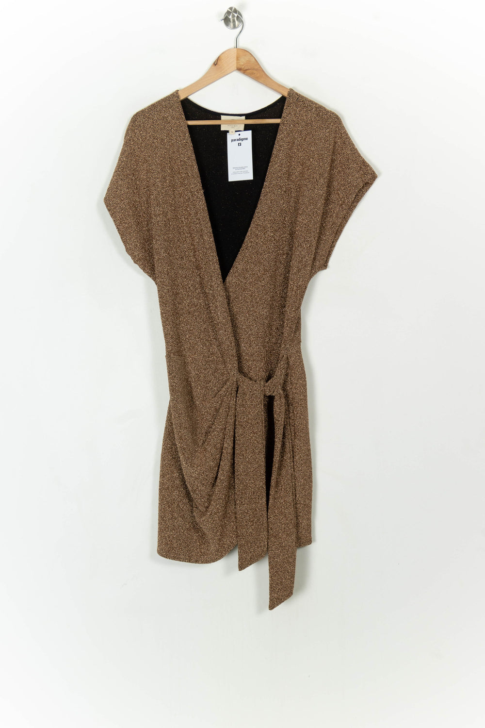 Robe Courte Dorée - Taille M/38 de la marque Sézane | PARAD124520 - Vendu par Paradigme - Image 2