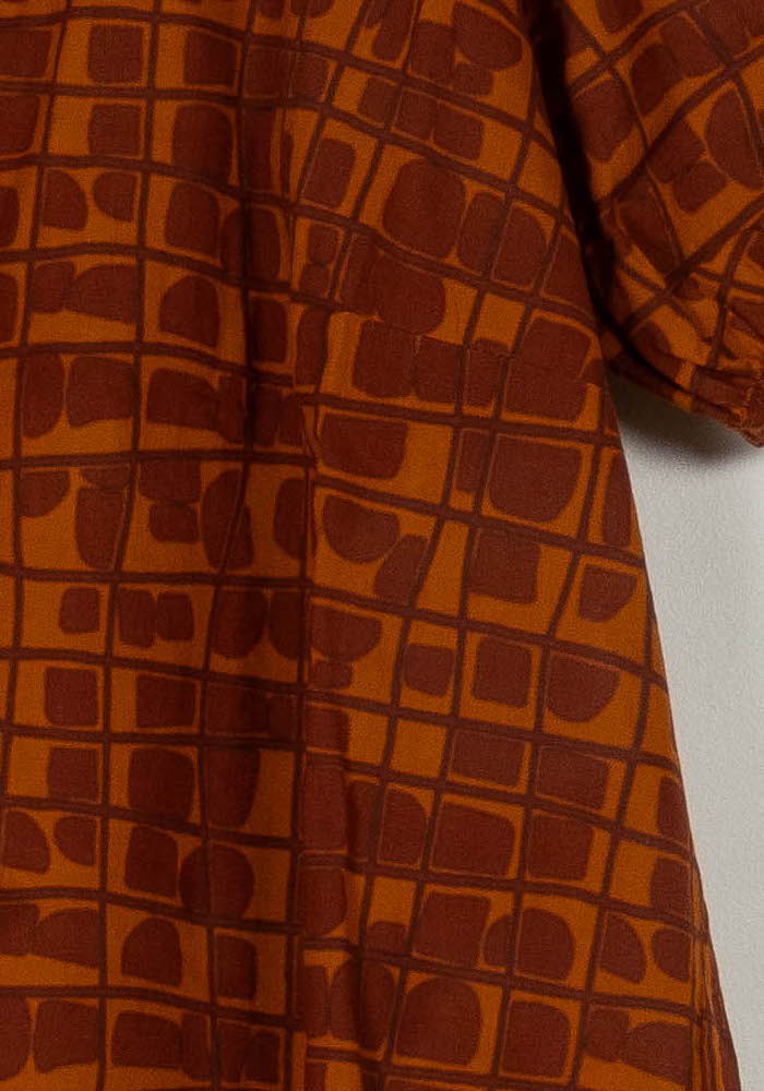 Blouse Marron et Orange - Taille XL/42 de la marque La Fée Maraboutée | PARAD124521 - Vendu par Paradigme - Image 3
