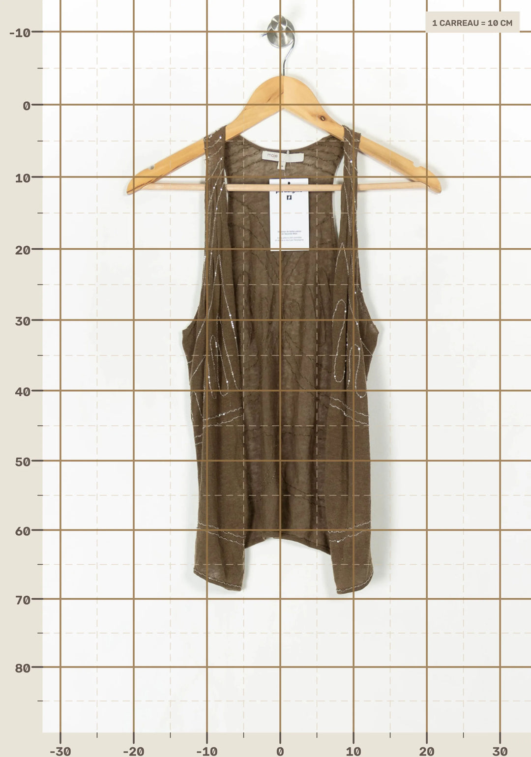 Gilet Sans Manches Marron - Taille S/36 de la marque Maje | PARAD124523 - Vendu par Paradigme - Image 4