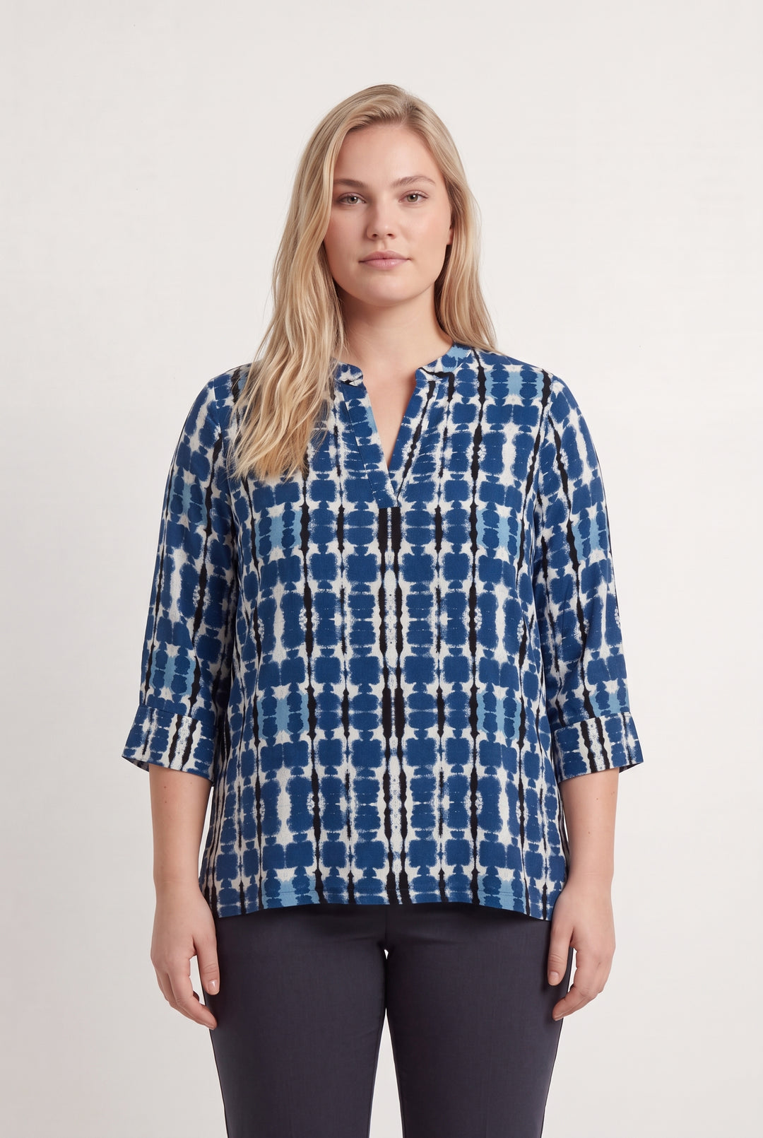 Blouse Bleue et Blanche - Taille XL/42 de la marque La Fée Maraboutée | PARAD124525 - Vendu par Paradigme - Image 1
