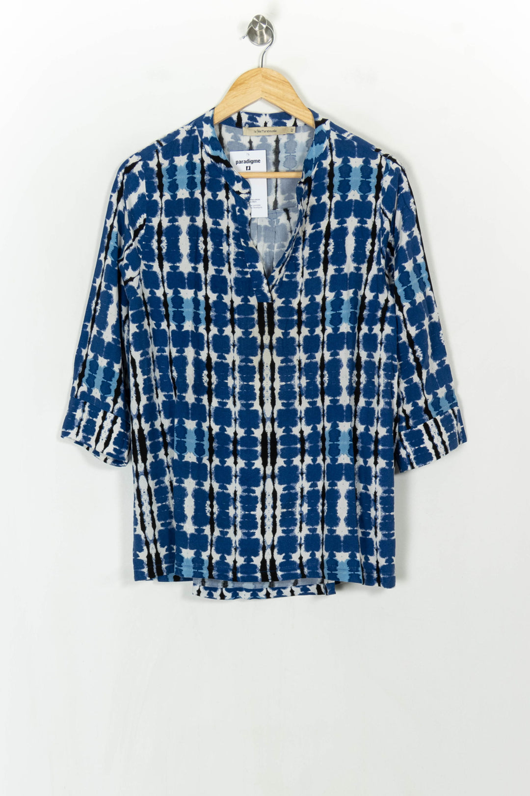 Blouse Bleue et Blanche - Taille XL/42 de la marque La Fée Maraboutée | PARAD124525 - Vendu par Paradigme - Image 2
