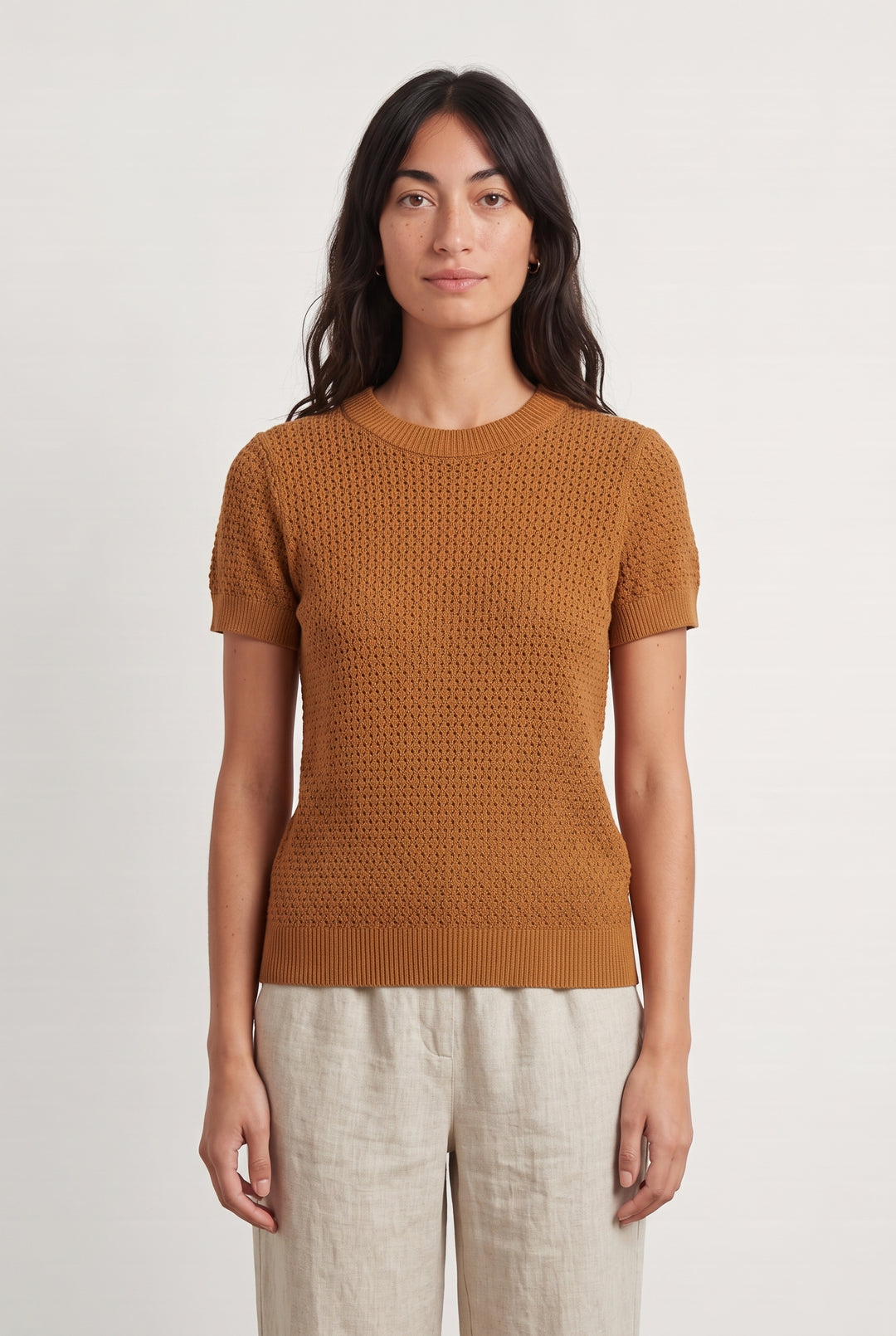 Pull à Manches Courtes Marron - Taille M/38 de la marque Comptoir des Cotonniers | PARAD124526 - Vendu par Paradigme - Image 1