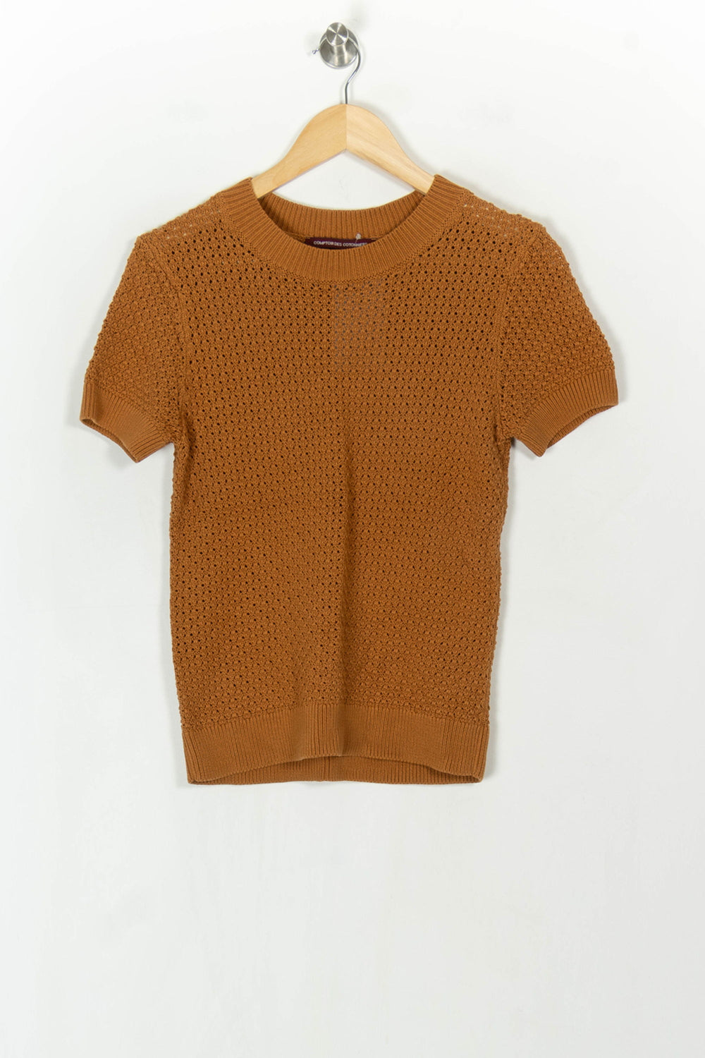Pull à Manches Courtes Marron - Taille M/38 de la marque Comptoir des Cotonniers | PARAD124526 - Vendu par Paradigme - Image 2