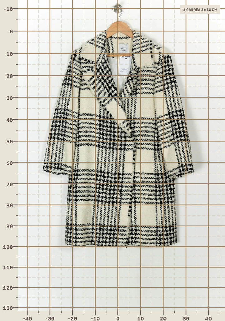 Manteau long Noir et Blanc - Taille L/40 de la marque Weill | PARAD124536 - Vendu par Paradigme - Image 4