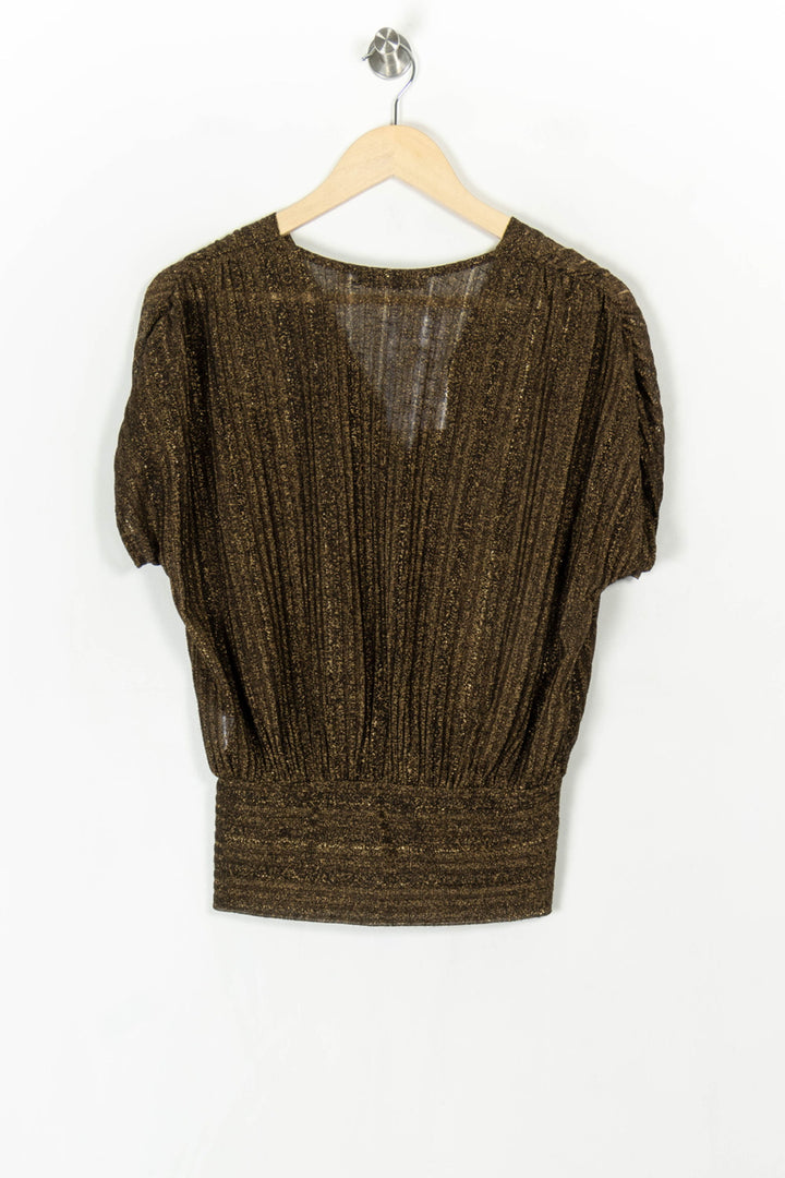 Tee-shirt Doré - Taille S/36 de la marque La Fée Maraboutée | PARAD124542 - Vendu par Paradigme - Image 5