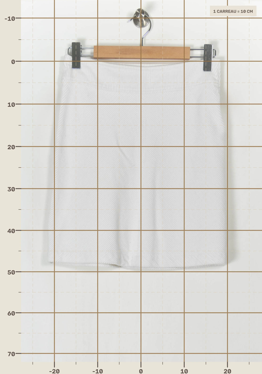 Jupe Crayon Blanche - Taille S/36 de la marque La Fée Maraboutée | PARAD124545 - Vendu par Paradigme - Image 4