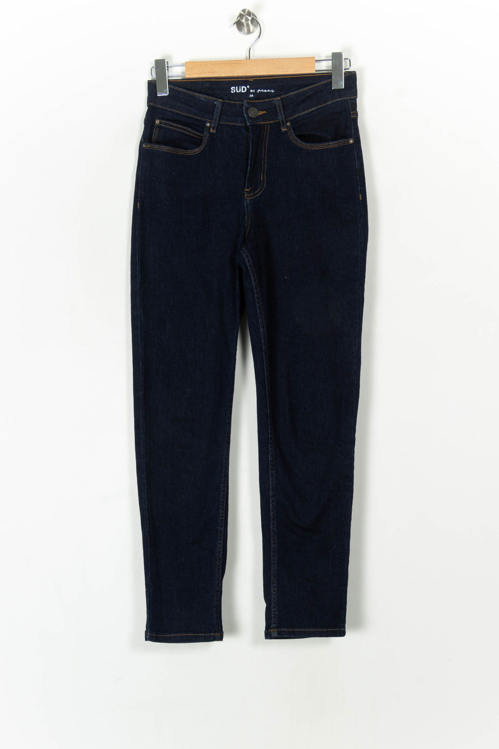 Jean Bleu Foncé - Taille M/38 de la marque Sud express | PARAD124547 - Vendu par Paradigme - Image 2