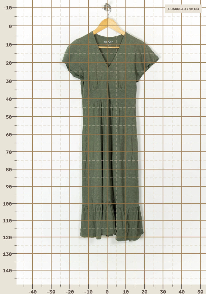 Robe Midi Verte - Taille S/36 de la marque ba&amp;sh | PARAD124548 - Vendu par Paradigme - Image 4