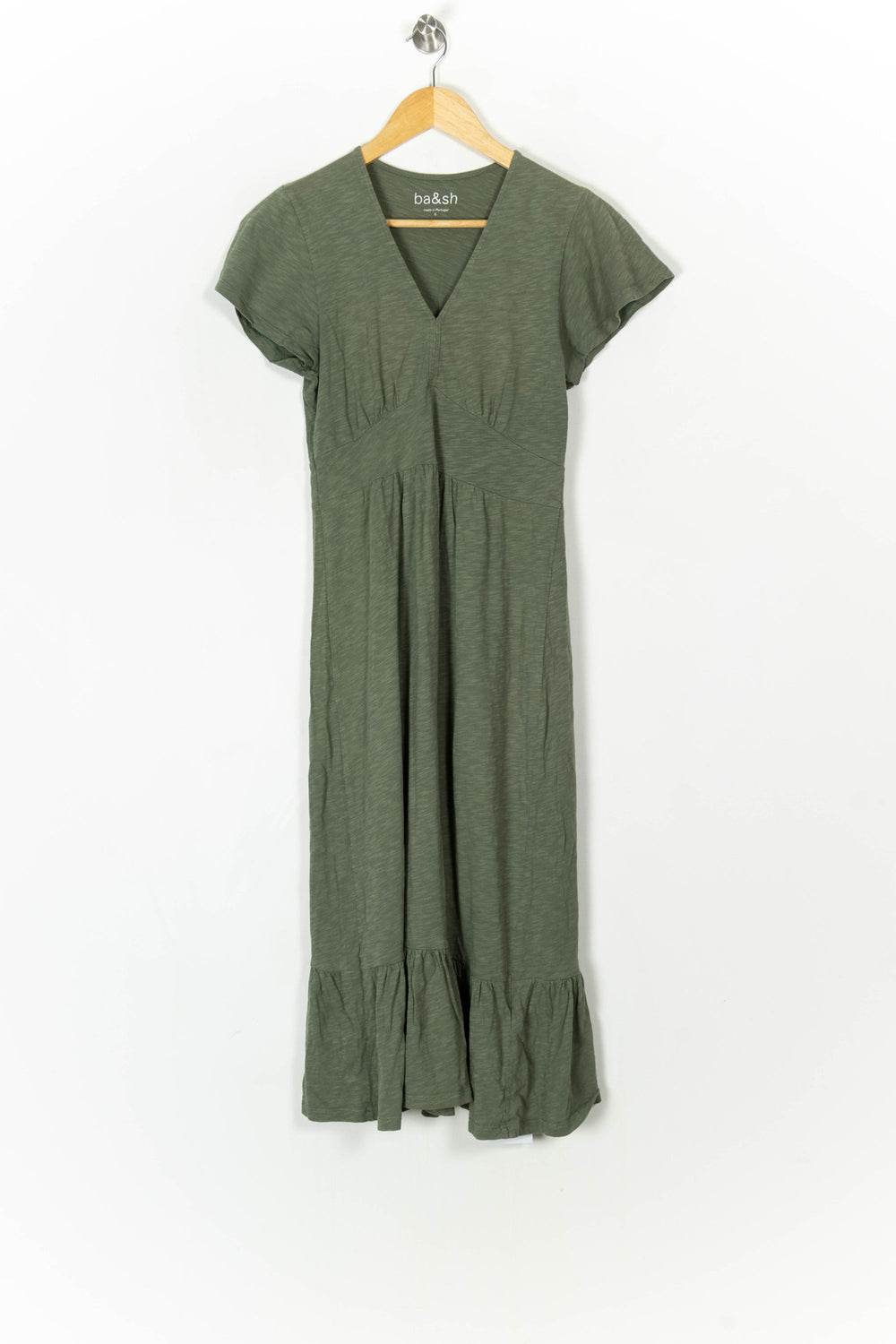 Robe Midi Verte - Taille S/36 de la marque ba&sh | PARAD124548 - Vendu par Paradigme - Image 2