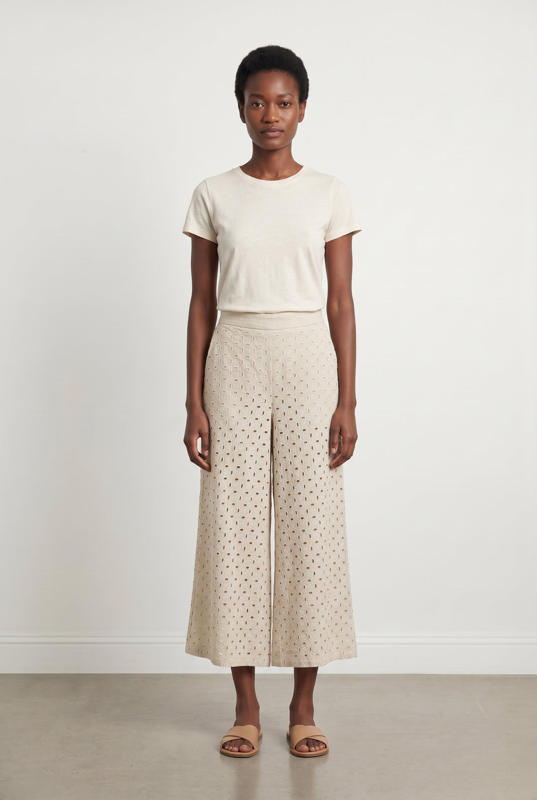 Pantalon Large Beige - Taille M/38 de la marque La Fée Maraboutée | PARAD124549 - Vendu par Paradigme - Image 1