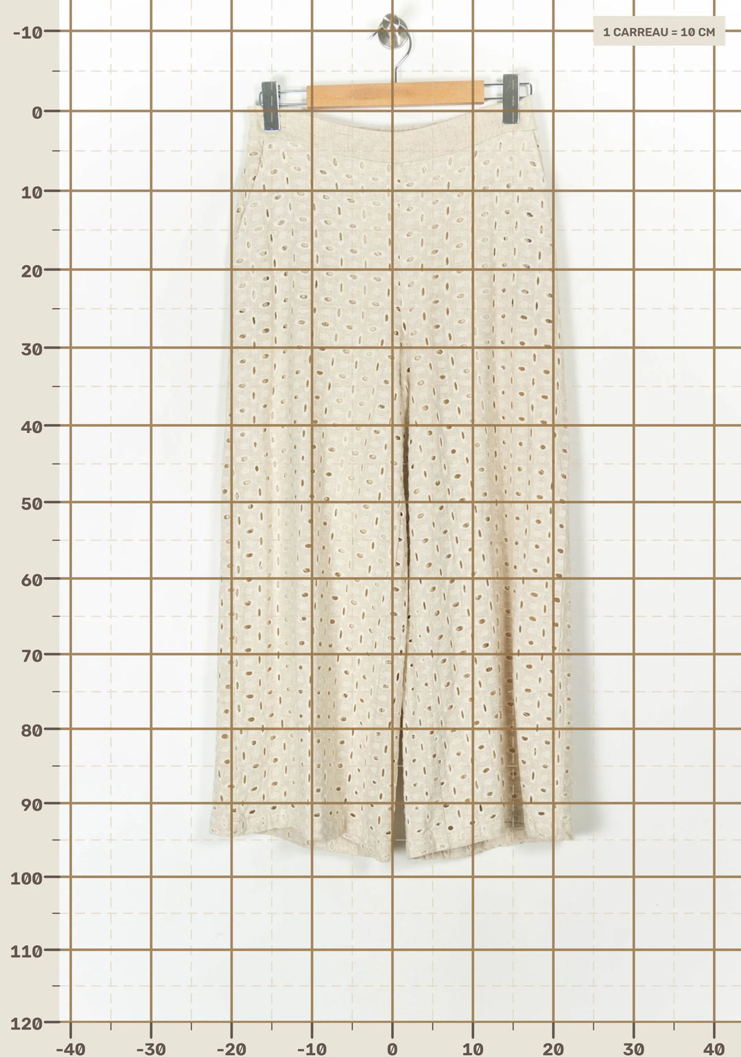 Pantalon Large Beige - Taille M/38 de la marque La Fée Maraboutée | PARAD124549 - Vendu par Paradigme - Image 4