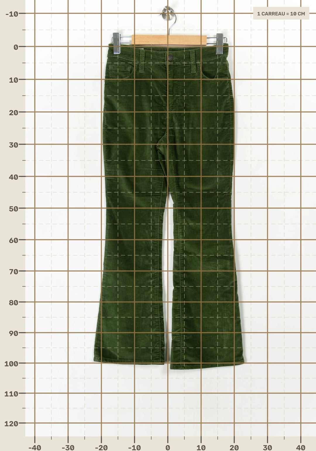 Pantalon en velours vert foncé - Taille S/36 de la marque Levi&