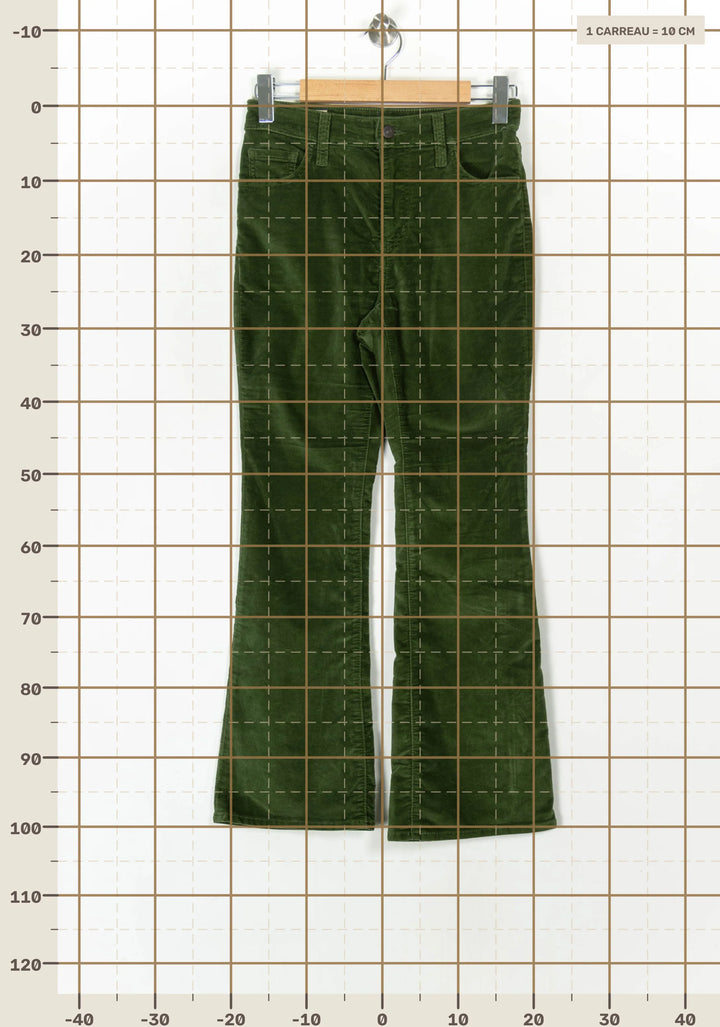 Pantalon en velours vert foncé - Taille S/36 de la marque Levi&