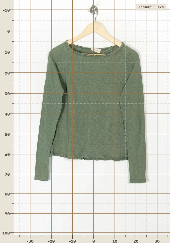 Sweatshirt Vert - Taille S/36 de la marque American Vintage | PARAD124552 - Vendu par Paradigme - Image 4