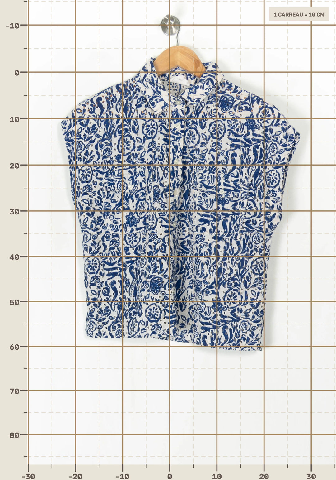 Chemise Bleue et Blanche - Taille S/36 de la marque Maison 123 | PARAD124569 - Vendu par Paradigme - Image 4