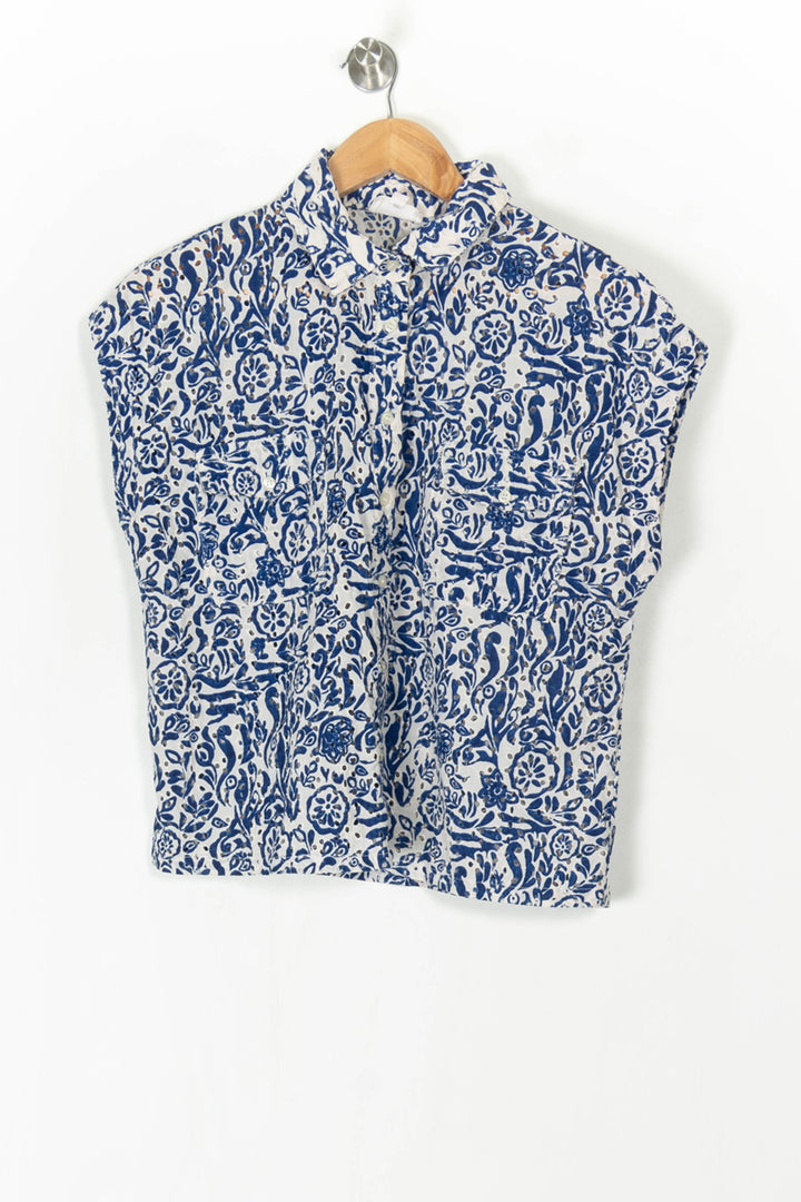 Chemise Bleue et Blanche - Taille S/36 de la marque Maison 123 | PARAD124569 - Vendu par Paradigme - Image 2