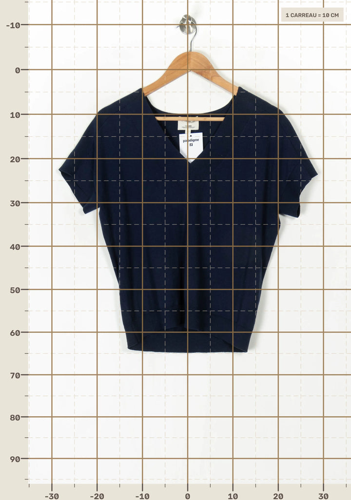 Haut Bleu Marine - Taille S/36 de la marque Maison 123 | PARAD124570 - Vendu par Paradigme - Image 4