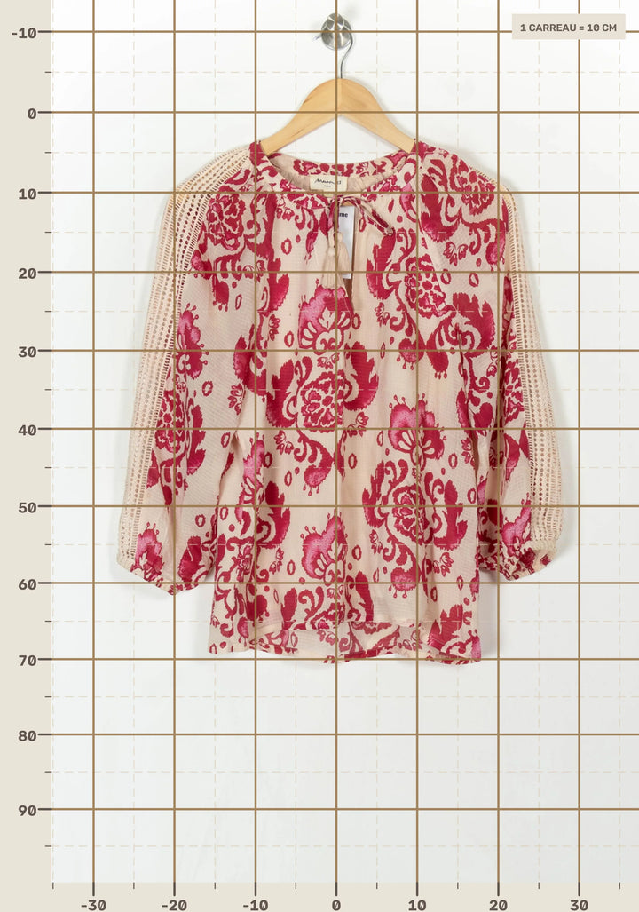 Blouse Rose et Rouge - Taille S/36 de la marque Maison 123 | PARAD124573 - Vendu par Paradigme - Image 4