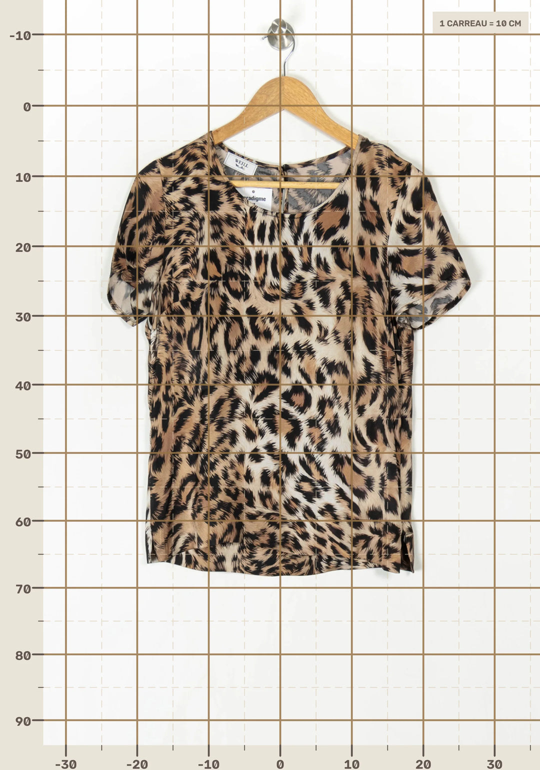 Blouse en soie Marron et Noire - Taille M/38 de la marque Weill | PARAD124575 - Vendu par Paradigme - Image 4