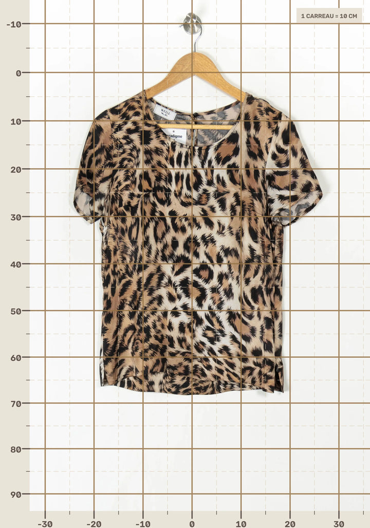 Blouse en soie Marron et Noire - Taille M/38 de la marque Weill | PARAD124575 - Vendu par Paradigme - Image 4