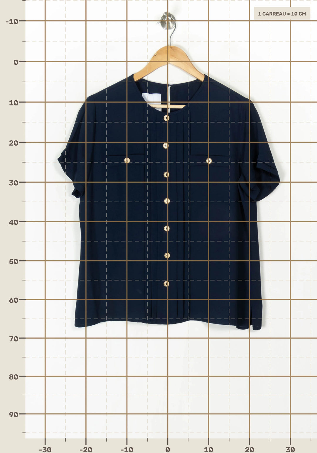 Blouse Boutonnée Bleue - Taille M/38 de la marque Weill | PARAD124580 - Vendu par Paradigme - Image 4