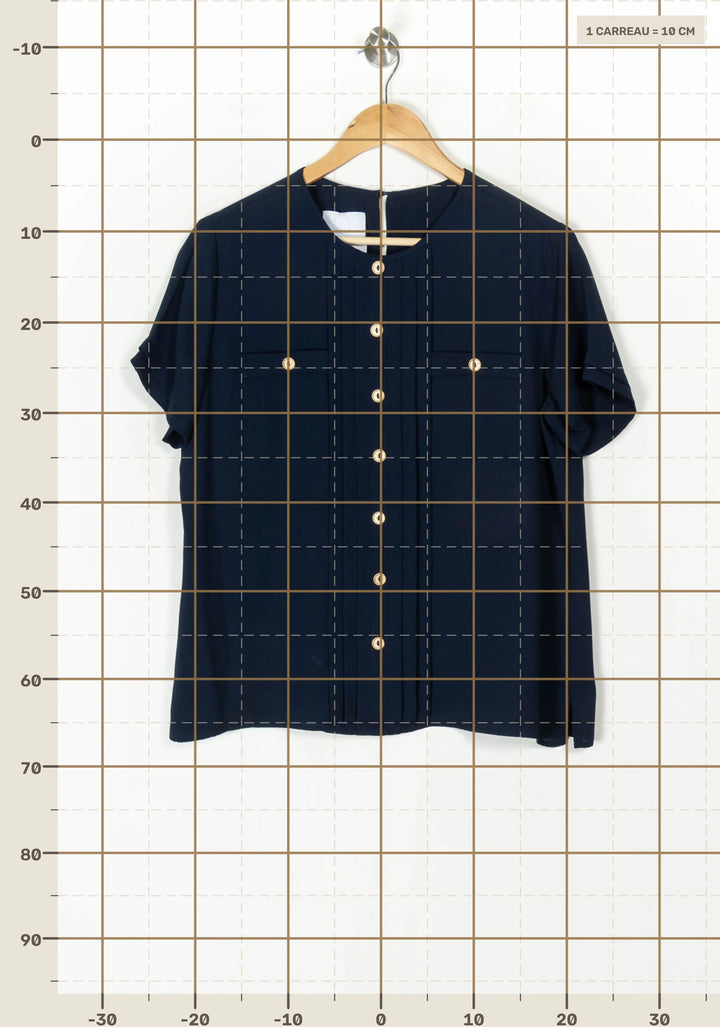 Blouse Boutonnée Bleue - Taille M/38 de la marque Weill | PARAD124580 - Vendu par Paradigme - Image 4