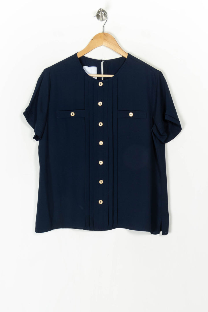 Blouse Boutonnée Bleue - Taille M/38 de la marque Weill | PARAD124580 - Vendu par Paradigme - Image 2