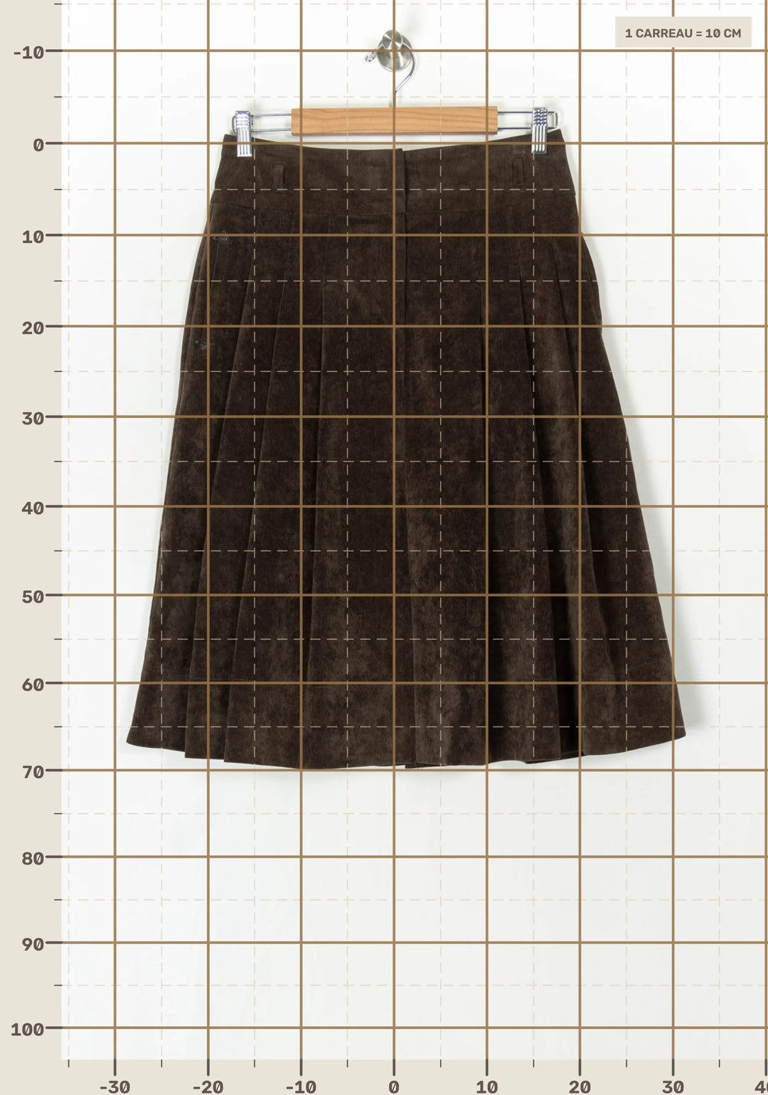 Jupe Plissée Marron - Taille M/38 de la marque Caroll | PARAD124588 - Vendu par Paradigme - Image 4