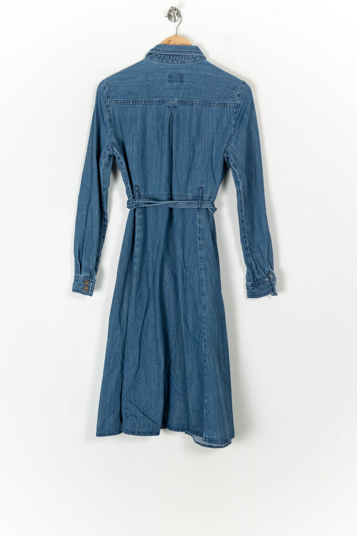 Robe Chemise En Jean Bleue - Taille M/38 de la marque Sézane | PARAD124593 - Vendu par Paradigme - Image 5