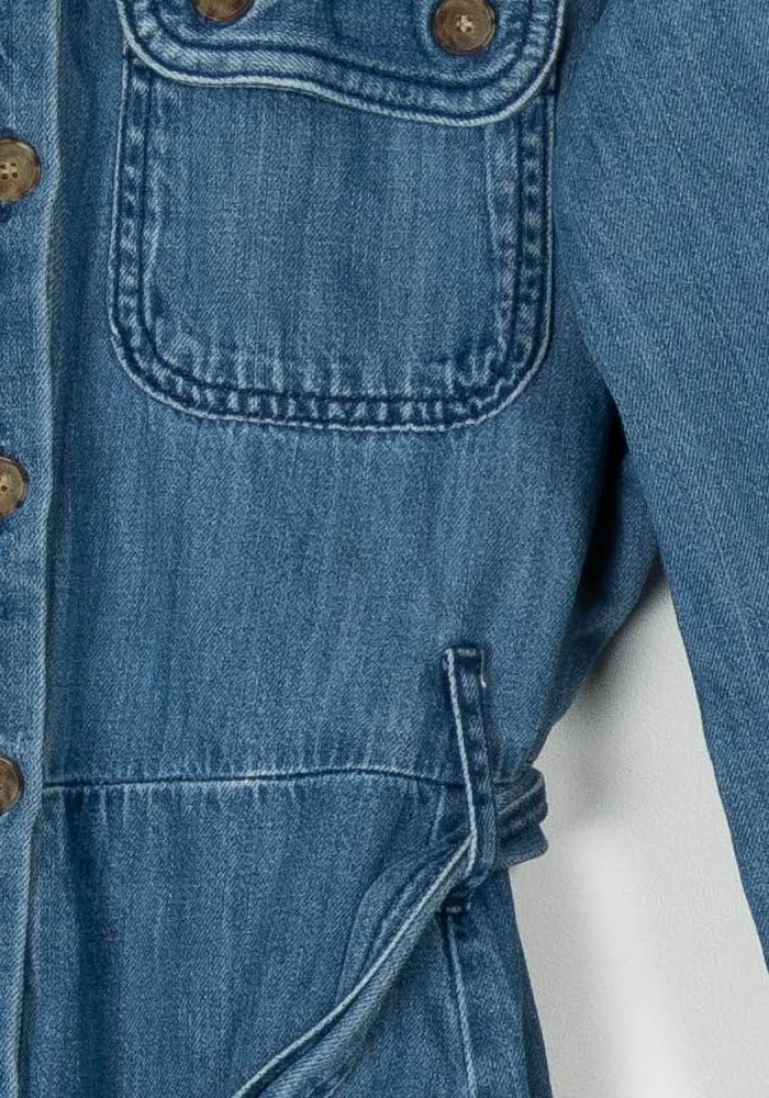 Robe Chemise En Jean Bleue - Taille M/38 de la marque Sézane | PARAD124593 - Vendu par Paradigme - Image 3