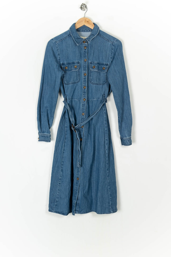 Robe Chemise En Jean Bleue - Taille M/38 de la marque Sézane | PARAD124593 - Vendu par Paradigme - Image 2