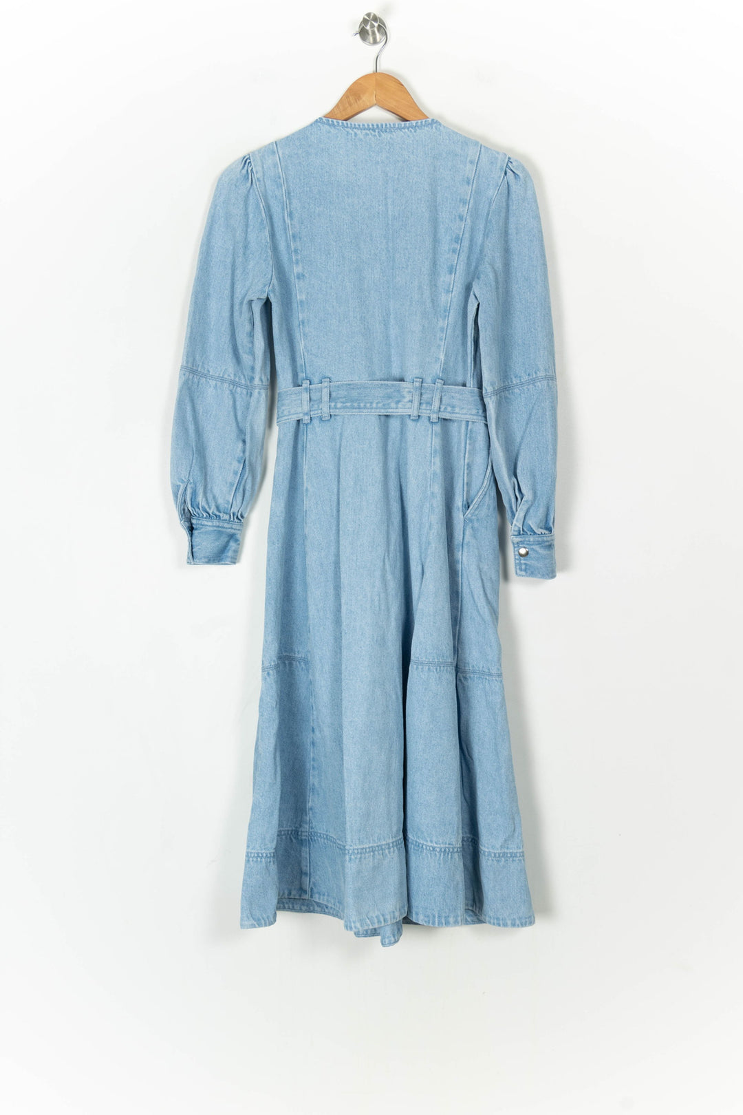 Robe Longue En Jean Bleue - Taille M/38 de la marque Sézane | PARAD124594 - Vendu par Paradigme - Image 5
