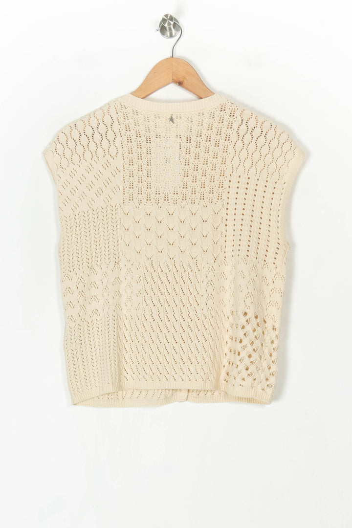 Gilet Sans Manches Beige - Taille S/36 de la marque Sud express | PARAD124601 - Vendu par Paradigme - Image 5