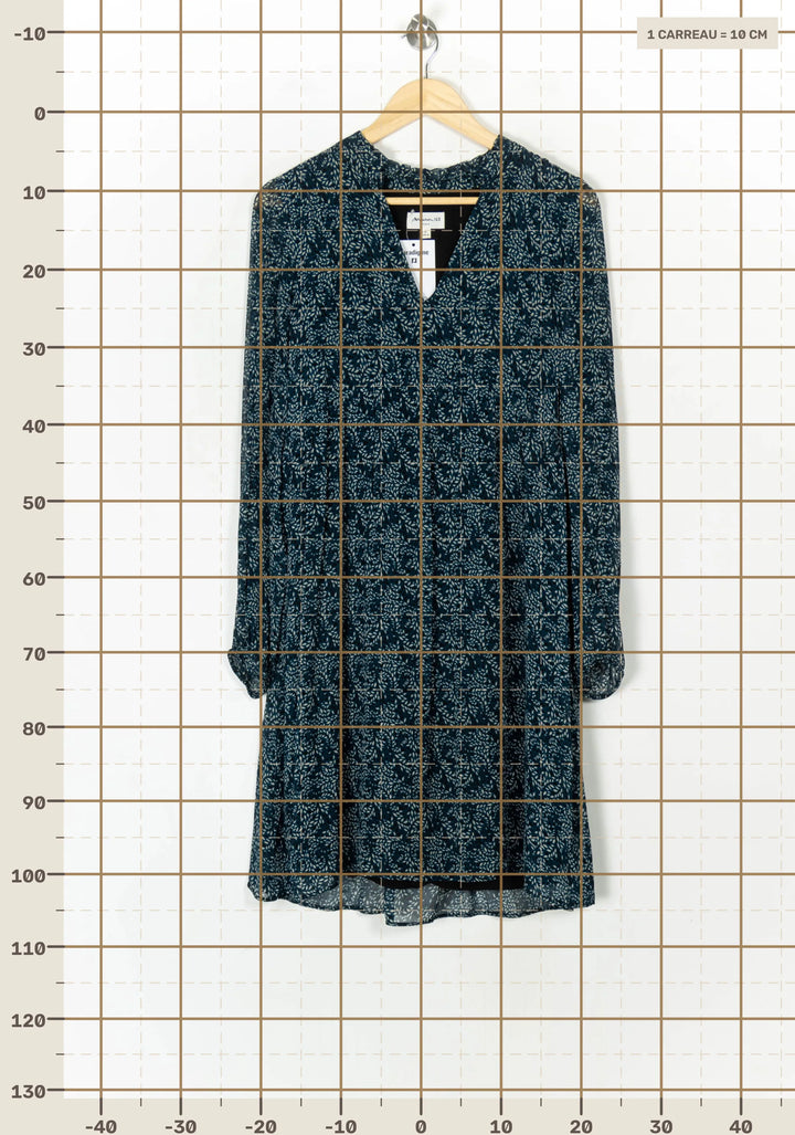 Robe Courte Bleue - Taille M/38 de la marque Maison 123 | PARAD124602 - Vendu par Paradigme - Image 4