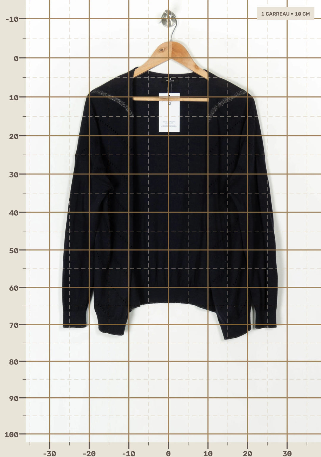 Cardigan Noir - Taille S/36 de la marque One Step | PARAD124603 - Vendu par Paradigme - Image 4