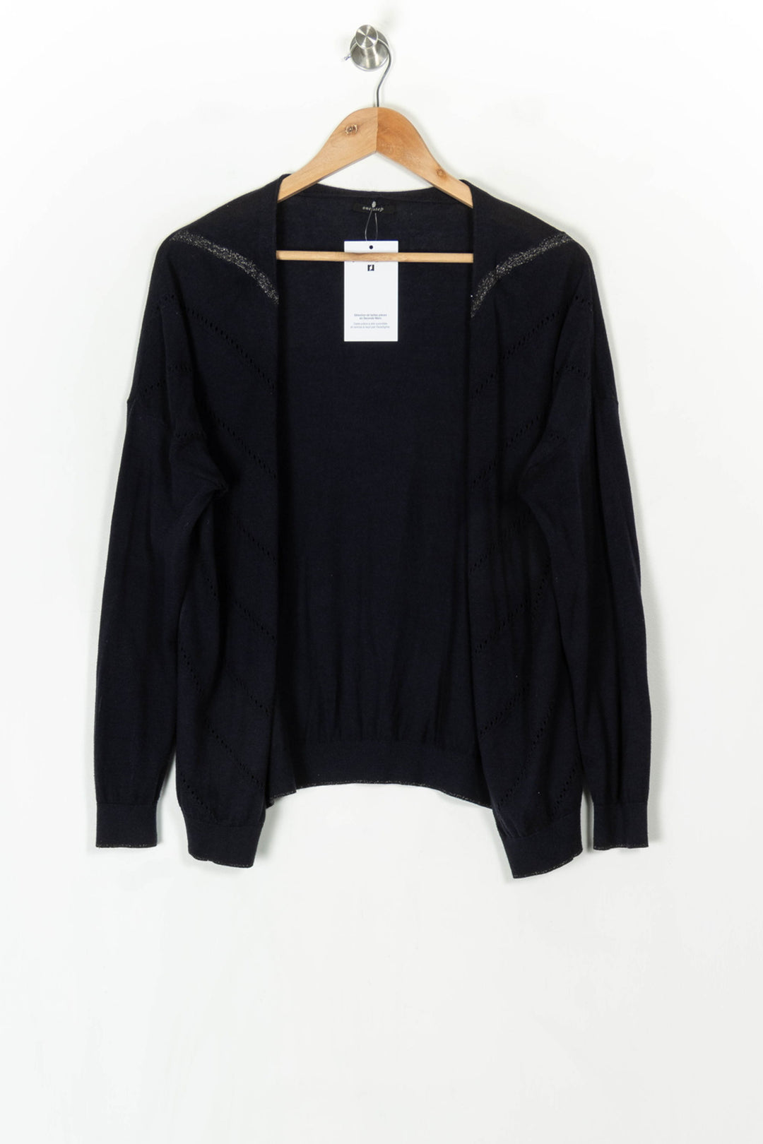 Cardigan Noir - Taille S/36 de la marque One Step | PARAD124603 - Vendu par Paradigme - Image 2