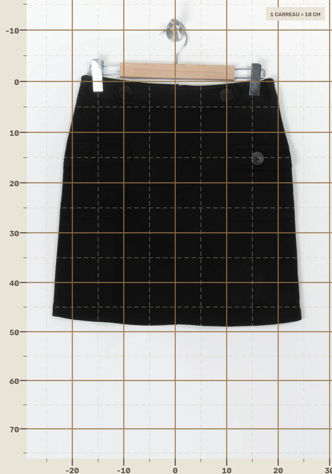 Jupe Courte Noire - Taille L/40 de la marque Caroll | PARAD124605 - Vendu par Paradigme - Image 4