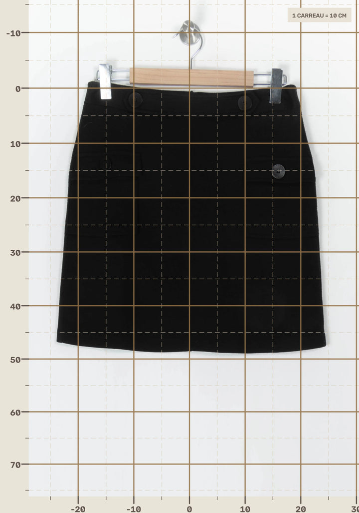 Jupe Courte Noire - Taille L/40 de la marque Caroll | PARAD124605 - Vendu par Paradigme - Image 4