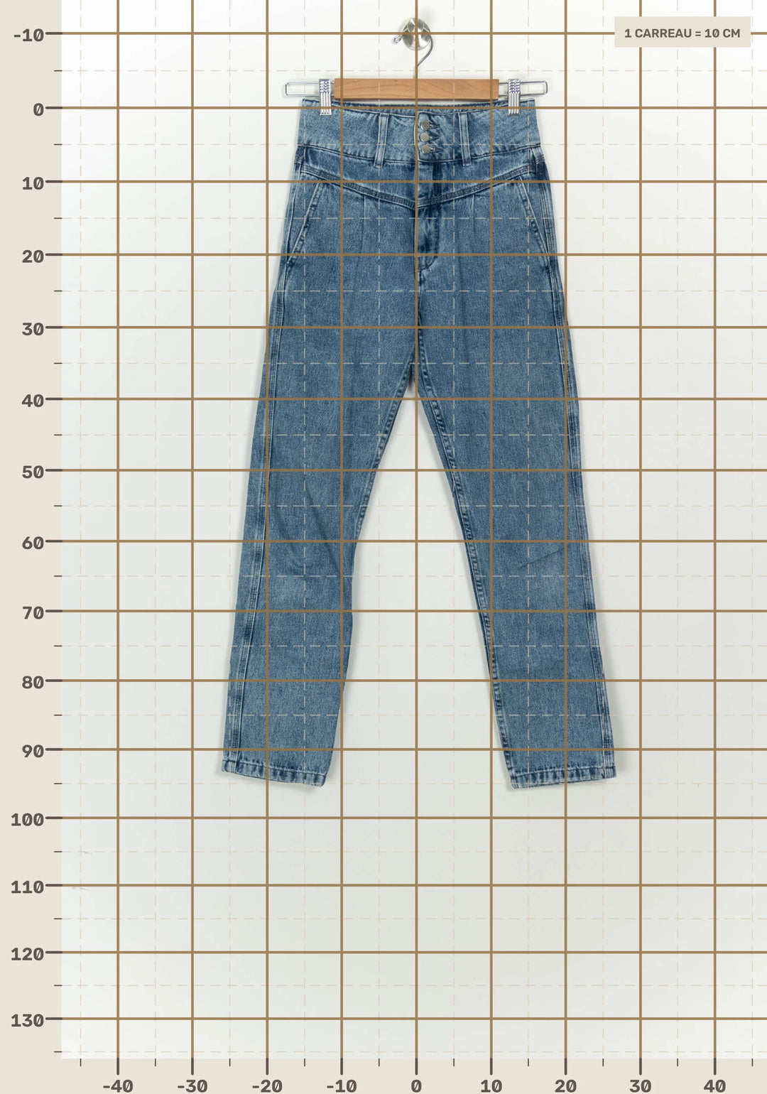 Jean Bleu - Taille XS/34 de la marque Sézane | PARAD124608 - Vendu par Paradigme - Image 4